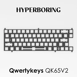 Qwertykeys QK65 V2 keyboard plate PC PP POM FR4 Aluminum and Carbon fiber ( for plate-mounted and pcb-mounted stabilizer)