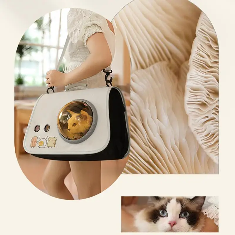 Pet Carrier Sling Dog Shoulder Sling Bubble Cat Backpack Carrier Transparent Cat Carrier Pouch Breathable Pet Carrier Zipper