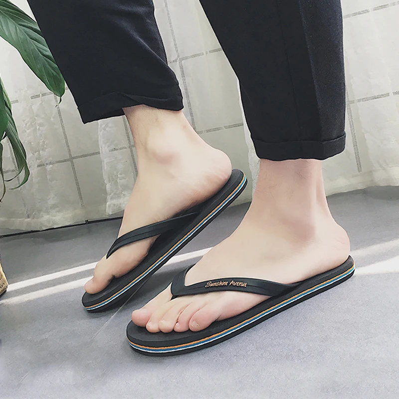 

Мужские тапочки для душа, мягкая подошва, домашние и уличные пляжные сандалии на толстой платформе, летние нескользящие шлепанцы, шлепанцы Pantuflas Hombre