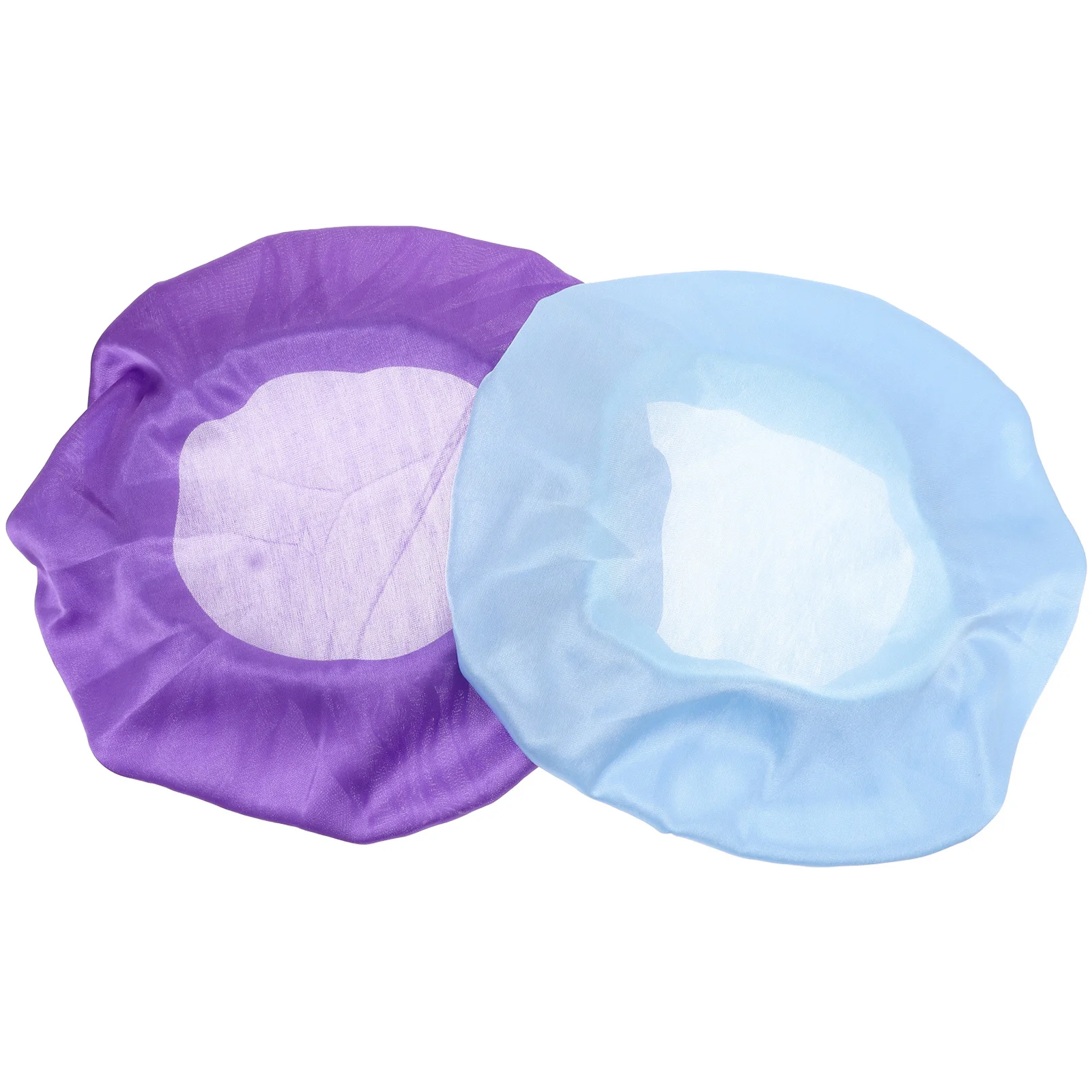 

2pcs Children Elastic Sleeping Hat Lightweight Breathable Kids Shower Cap For Hair Protection Durable Bathing Hat Simple