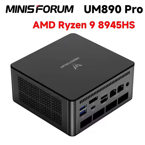 MINISFORUM UM880/UM890 Pro AMD R7 8845HS R9 8945HS Mini PC Dual DDR5 5600MT/s M.2 PCIe4.0*2 SSD Dual 2.5G RJ45 OCulink Gaming PC