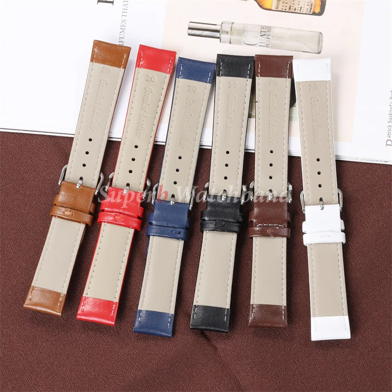 حزام ساعة جلدي 12/13/14/15/16/17/18/19/20/21/22/23/24 مللي متر حزام ساعة رياضي عالمي لساعة هواوي GT5/Gt4/Gt3