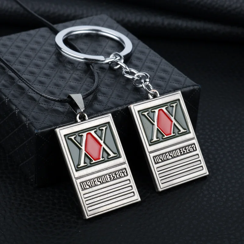 Hunter × Hunter Cosplay Anhänger Halskette Schlüssel bund Anime Logo Symbol Rucksack Schlüssel ring Requisiten Zubehör Fans Geschenke