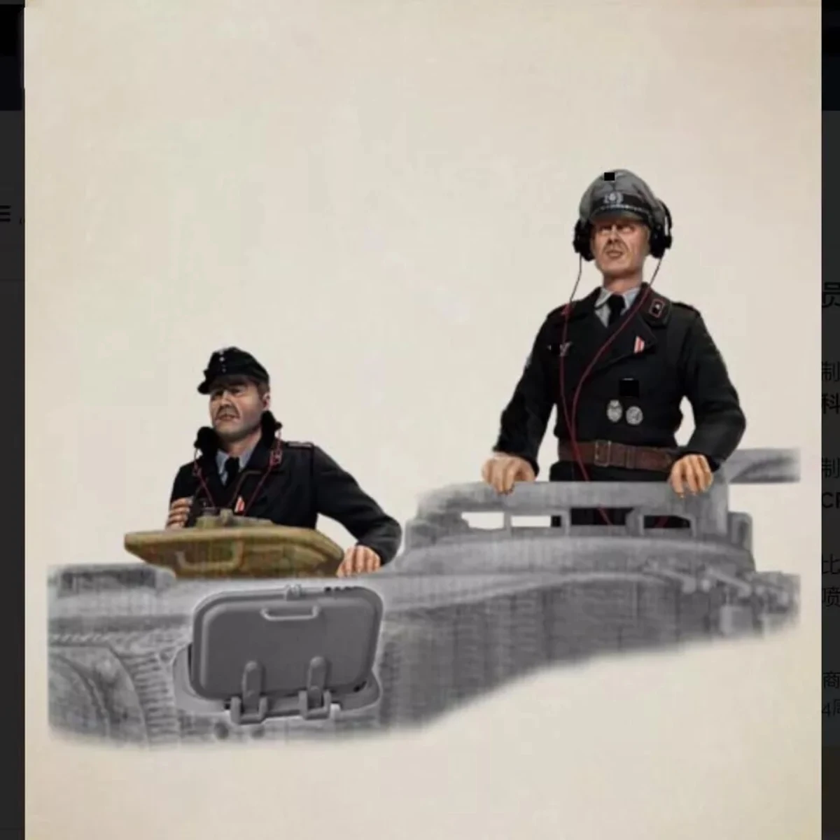 

1/16 Resin unpainted model kit, military theme, German tank crew unassembled and unpainted GK