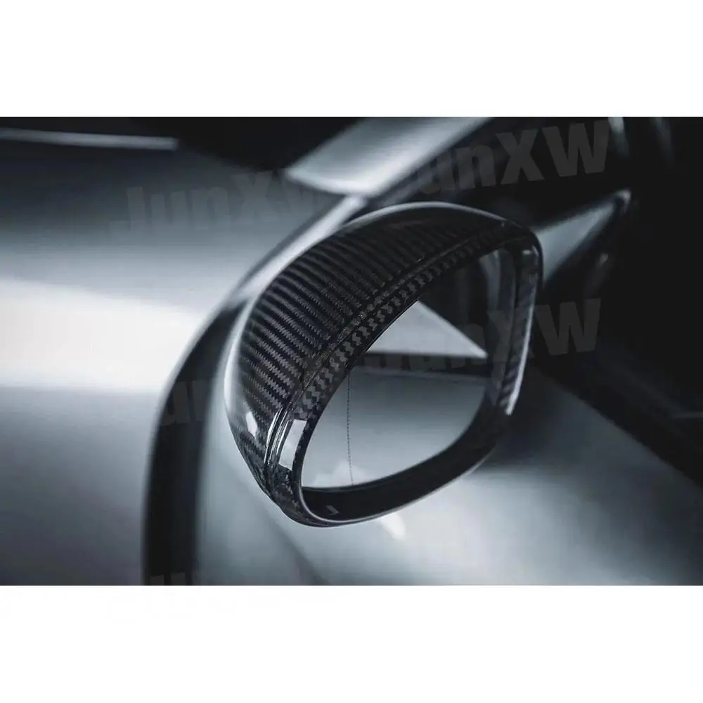 

Real Dry Carbon Fiber Door Side Rearview Mirror Cover Trim Shell Covers Sticker For Porsche 718 982 2016-2021 Car Styling