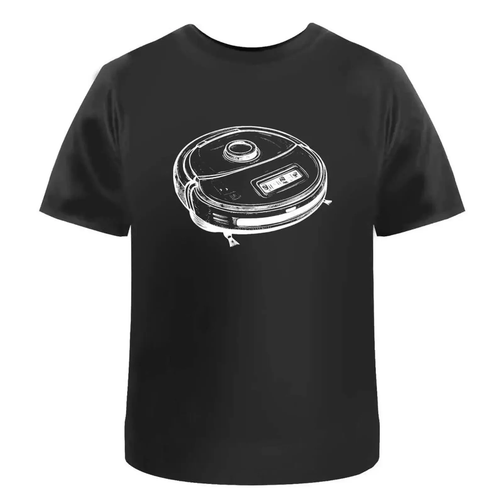 T Shirt quot Robot Vacuum 100 Baumwolle S XXL TA049211 vintage Washed homme Versatile Stylish Slightly Stretched Unisex