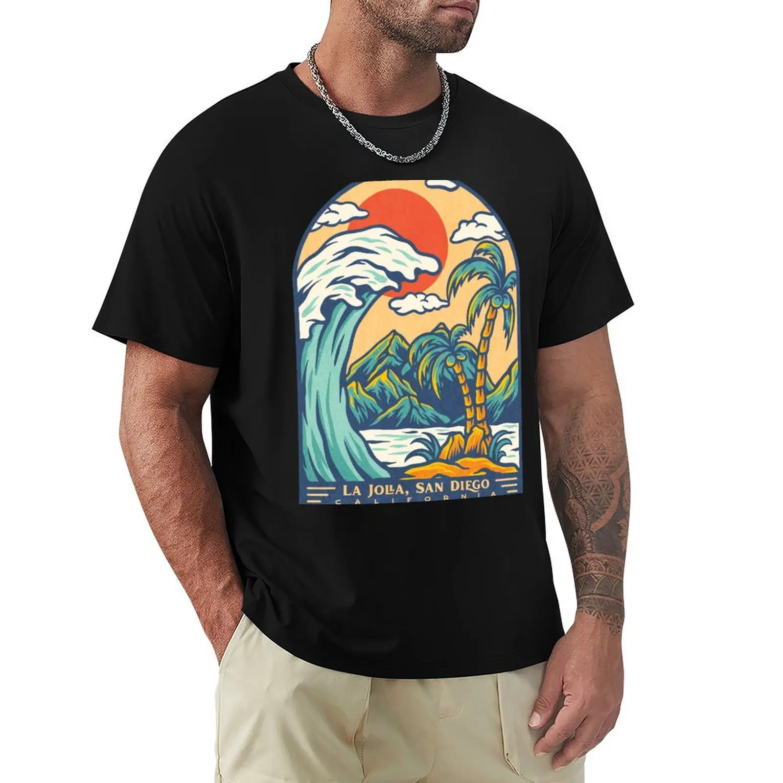 La Jolla San Diego Palm Sun T-Shirt Casual Trendy Streetwear Tee Shirt