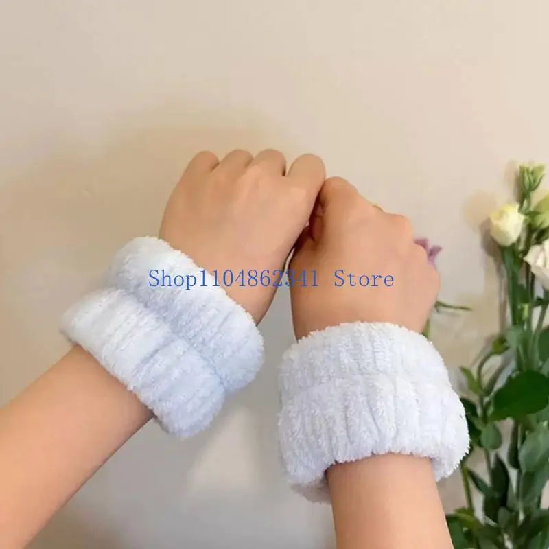 5asd 1 Khăn Giặt Sang Trọng Dây Đeo Tay Thấm Mồ Hôi Khăn Trang Điểm Vòng Tay