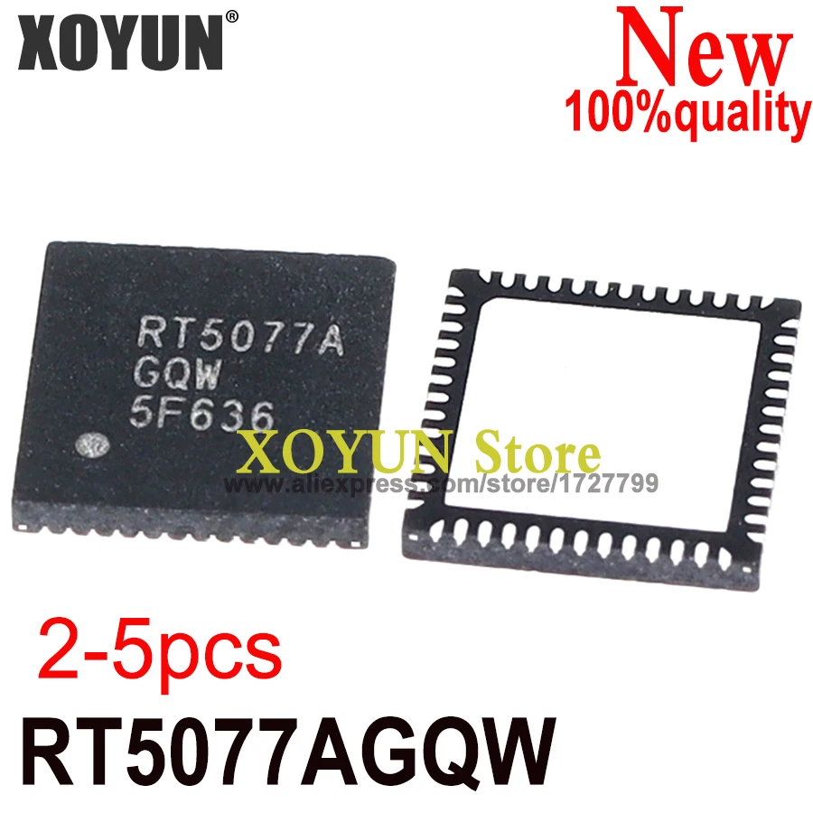 (2-5piece) 100% New RT5077A RT5077AGQW QFN-52