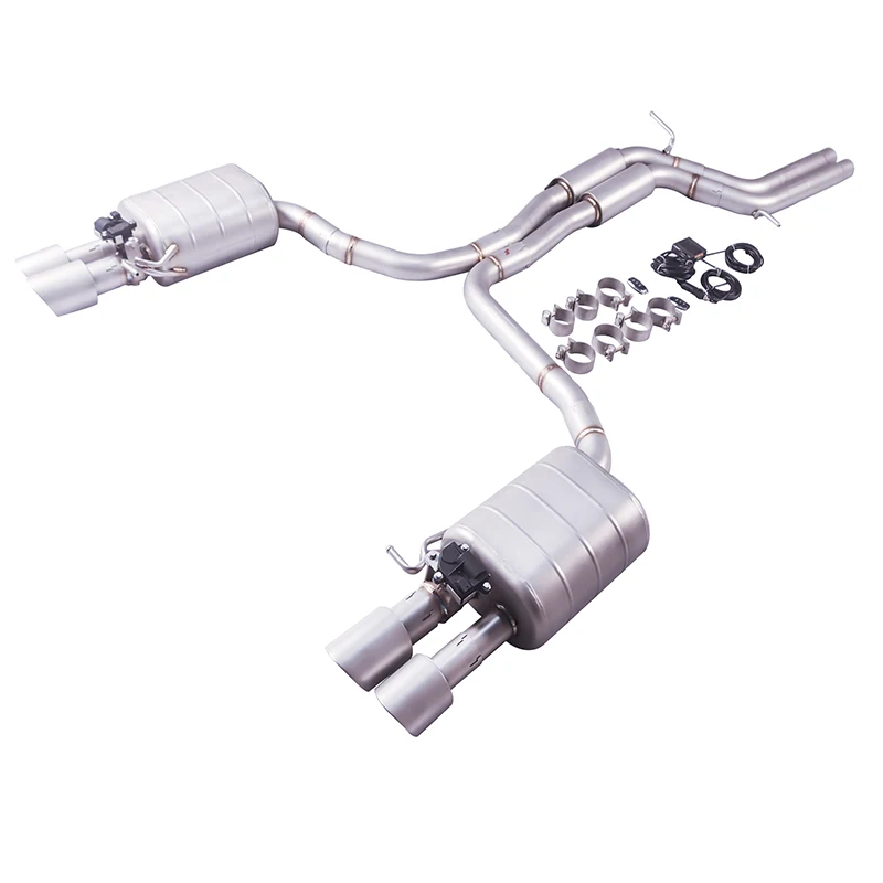 

Applicable to 09-16 Audi S4/S5 3.0T B8 chassis models modified middle tail electronic valve remote exhaust pipe sound wave