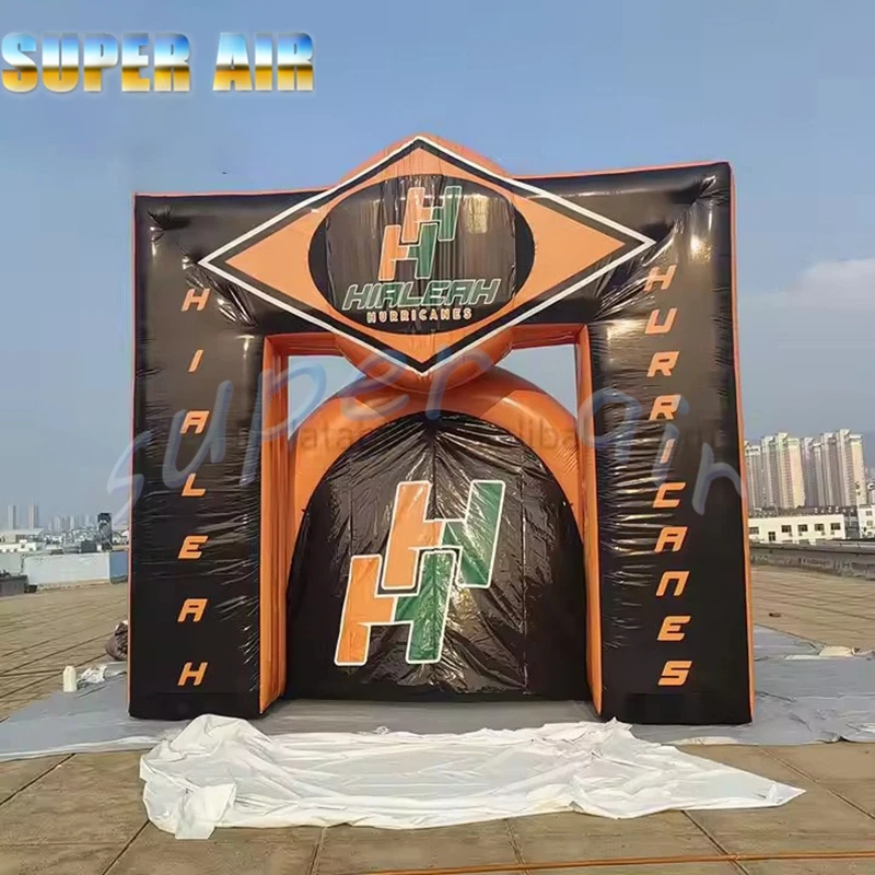 ตกแต่งกิจกรรมกีฬาที่กําหนดเองซุ้มอุโมงค์พองแบบพกพาสําหรับงานแสดงสินค้า