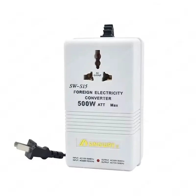 

SW-S15 AC220V до 110V/AC110V до 220V двунаправленный трансформатор напряжения 500W преобразователь электричества для SINGWAY
