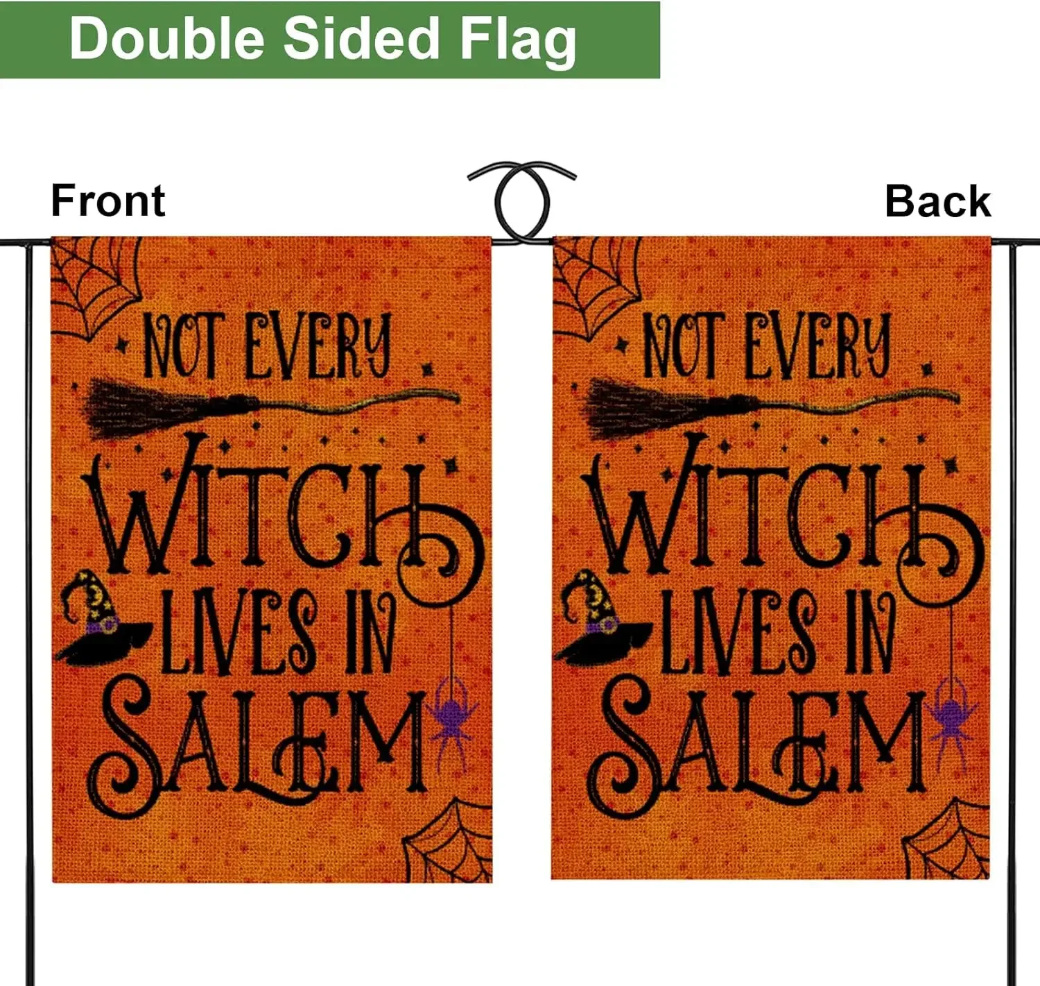 Not Every Witch Lives in Salem Garden Flag Halloween Garden Flag Halloween Decorations Outdoor Decor Spooky Room Decor 12x18in