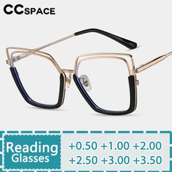Square Large Resin Reading Glasses Women Hollow Out Spring Hinge Optical Presbyopia Eyeglass Custom