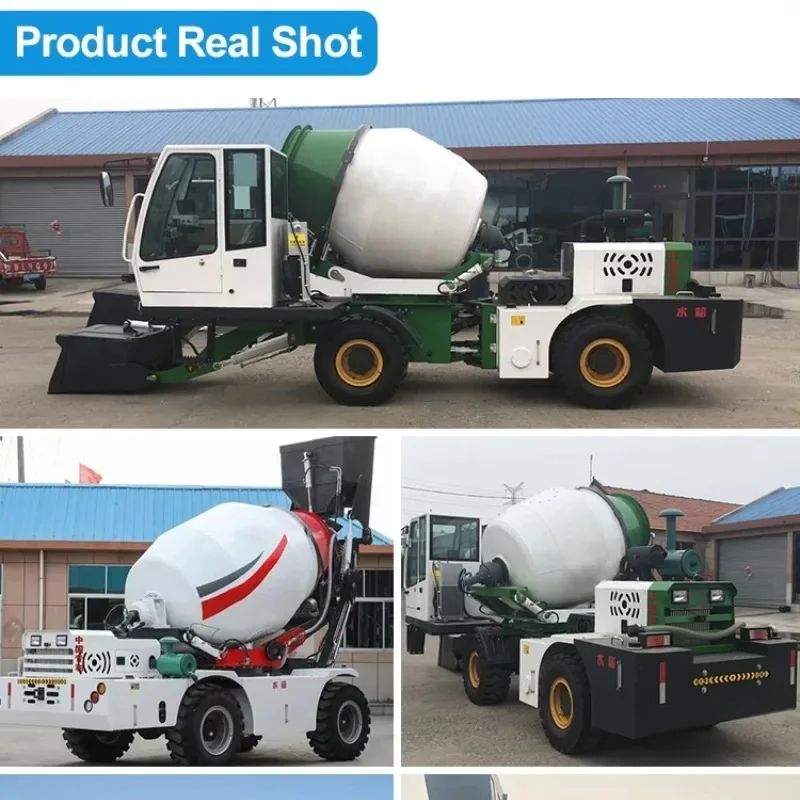 High Efficiency Portable Mobile Self Loading Mixer Truck 4m3 4X4 Diesel Self Loading Concrete Mixer Truck Used in Cement Mixing