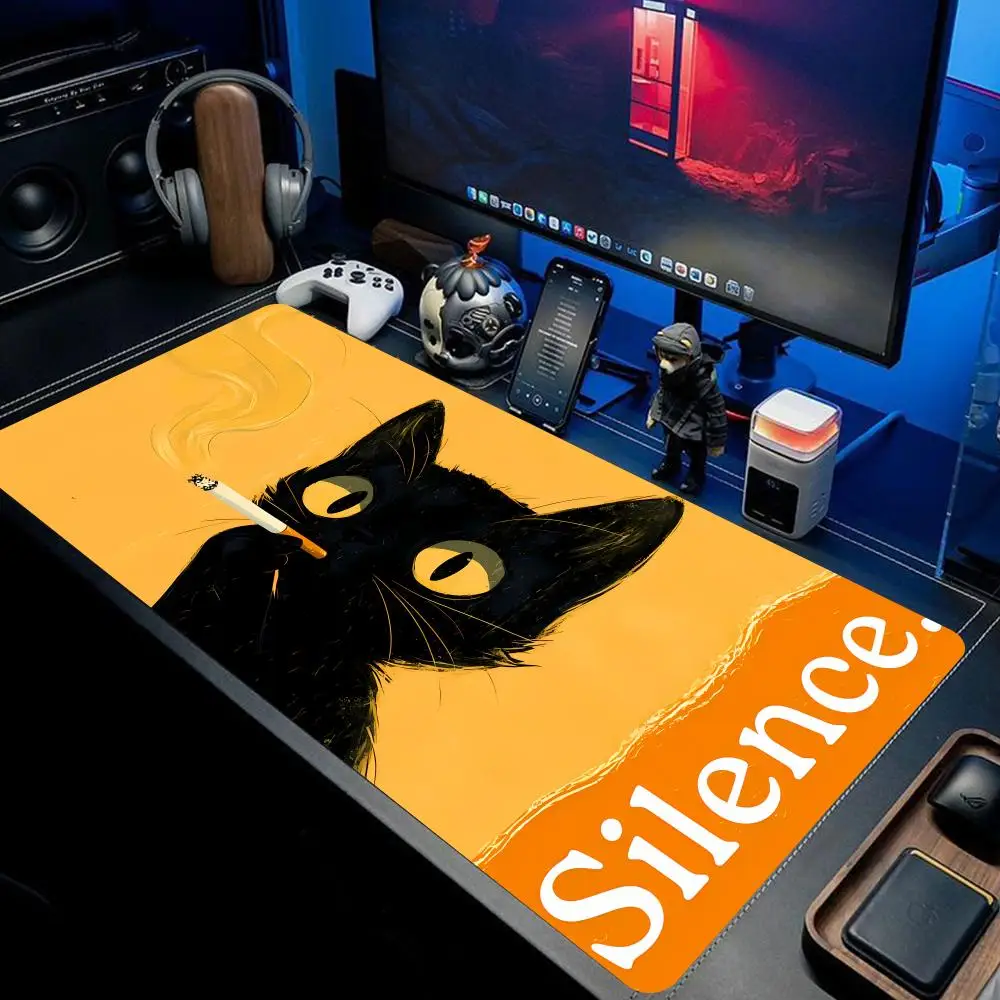 

The Smoking Cat Mouse Pad large keyboard mouse desk pad non-slip rubber gaming mouse pad laptop mouse carpet