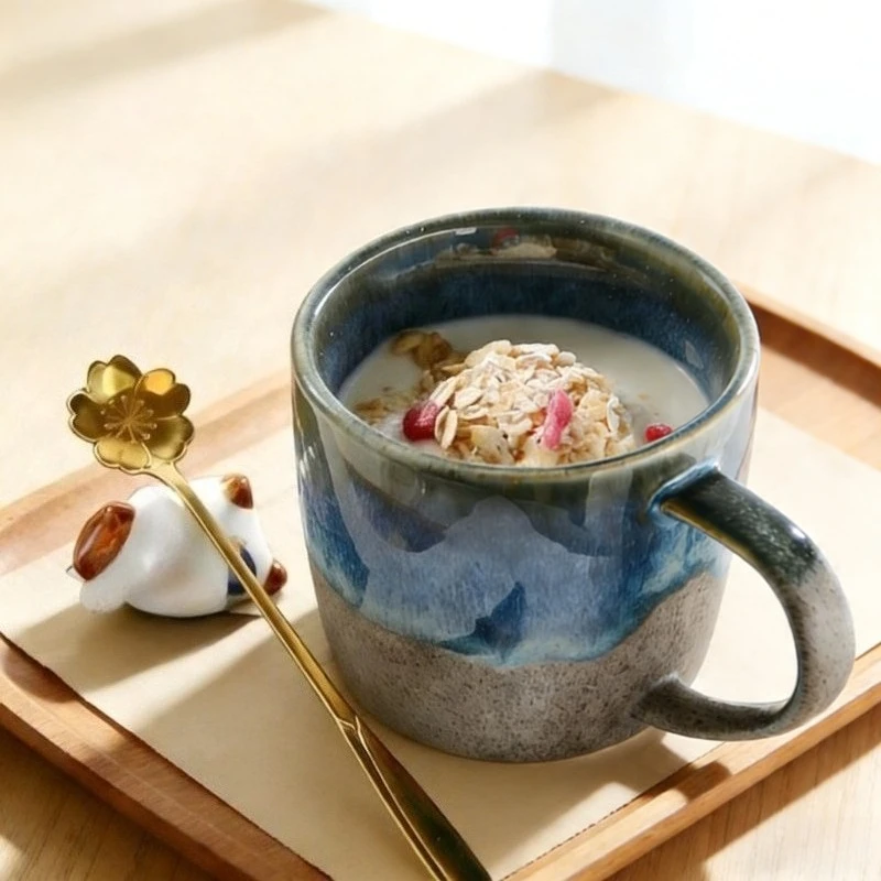 

Creative Ceramic Mug Office Coffee Water Cup Vitality Breakfast Milk Cup Drinking Water Cups Suitable for Business Gifts