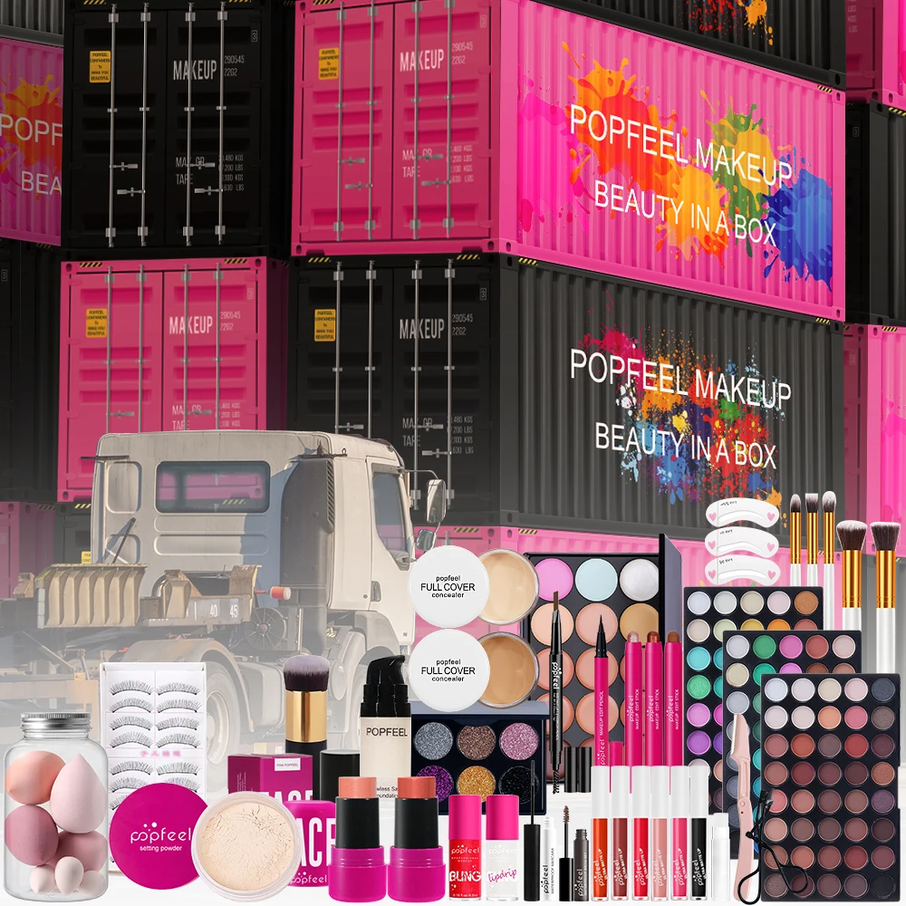POPFEEL Set regalo professionale per trucco tutto in uno - Kit trucco a sorpresa definitivo per ragazze e donne, perfetto per regalare!