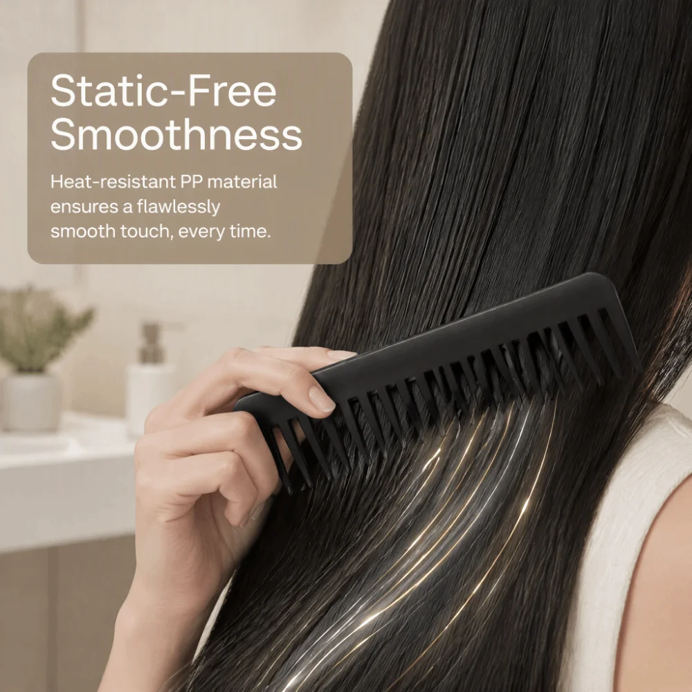 3PCS Portable 20 Teeth Wide Tooth Combs Anti-Static No Handle Design Travel Hair Comb Hairdressing Comb Travel Use