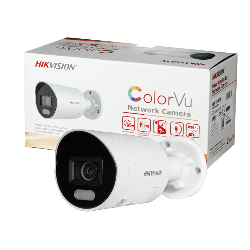 Imagem -06 - Hikvision 4mp Colorvu Câmera de Rede Externa em Dois Sentidos Talk Cctv Luz e Aviso Sonoro Proteção de Segurança Ds2cd2047g2-lu sl