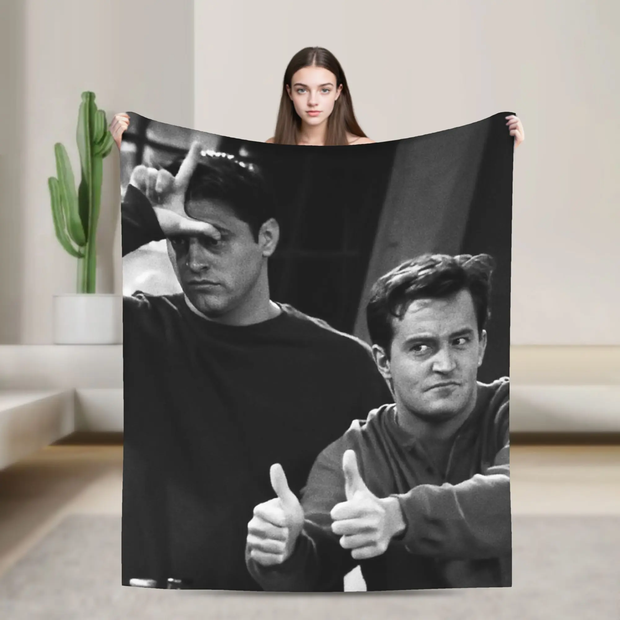 

Friends Joey And Chandler Tv Show Blankets Coral Fleece Plush Breathable Soft Throw Blankets for Home Office Plush Thin Quilt