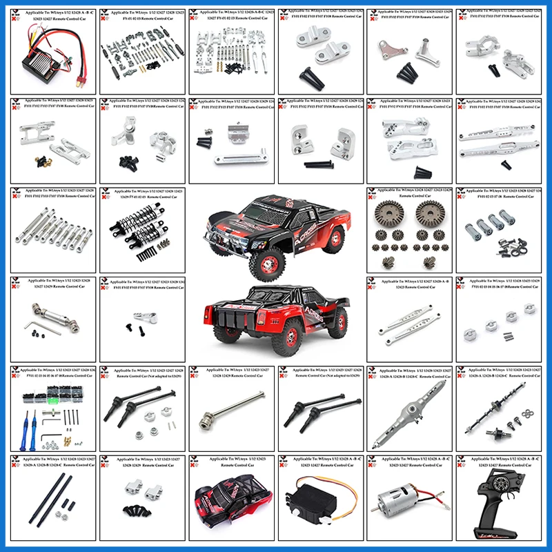 Amortiguador Delantero Y Trasero Lleno De Aceite De Metal Para 1/12 WLtoys 12428 12423 RC Car Crawler Upgrad Part