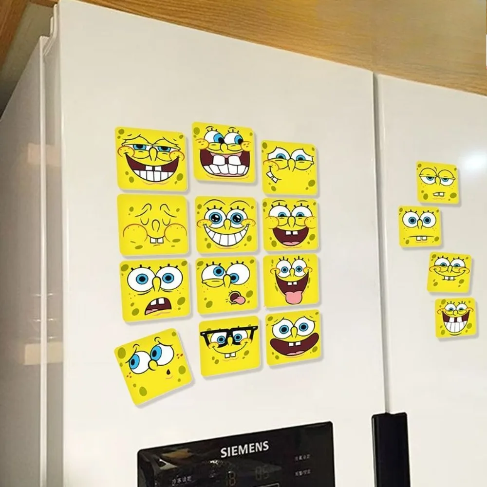 SpongeBob Meme Fridge Magnets - Assorted Expressions, DIY Customizable Decor - Trending Gift Set