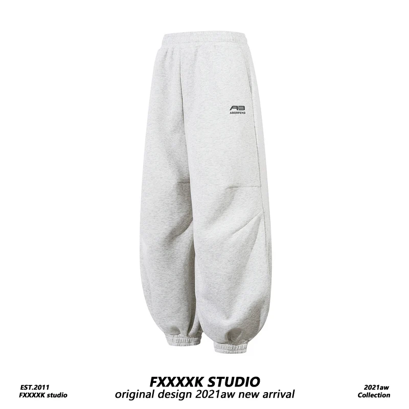 

Оригинальные свободные повседневные мужские брюки FXK для уличных танцев, спортивные штаны в американском ретро-стиле, летняя новинка