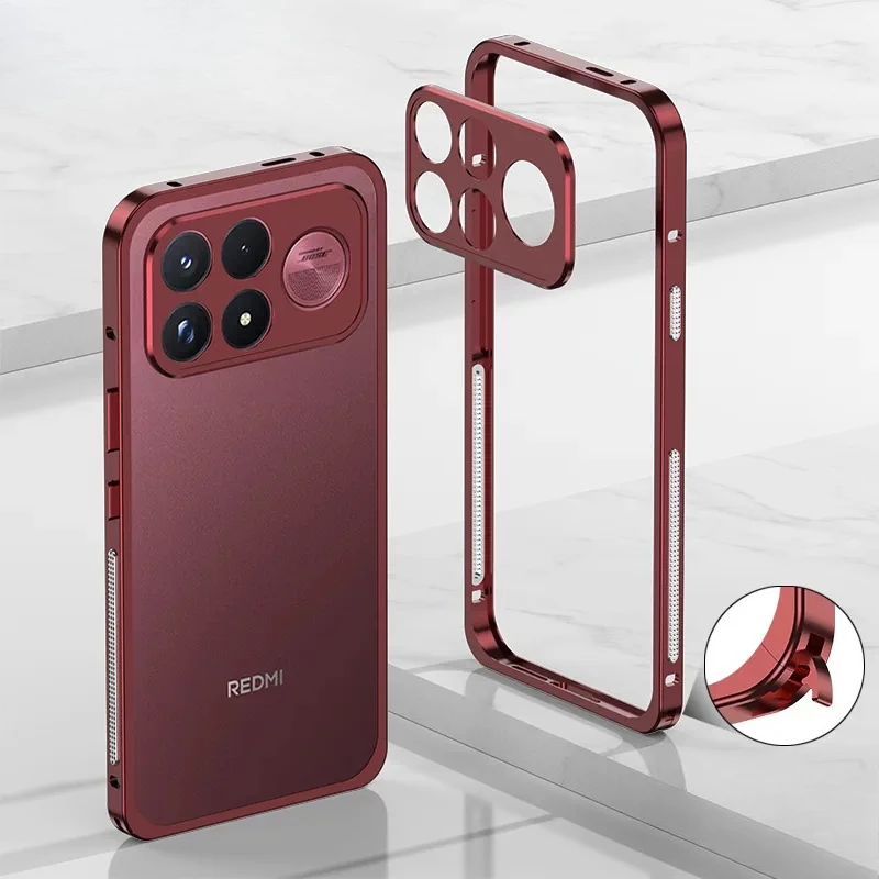 Für POCO F9 Ultra F9Pro Metallrahmen Stoßfester Bumper Für Redmi K100 Pro Max Ultradünne Abnehmbare Metall-Kamera-Schutzhülle