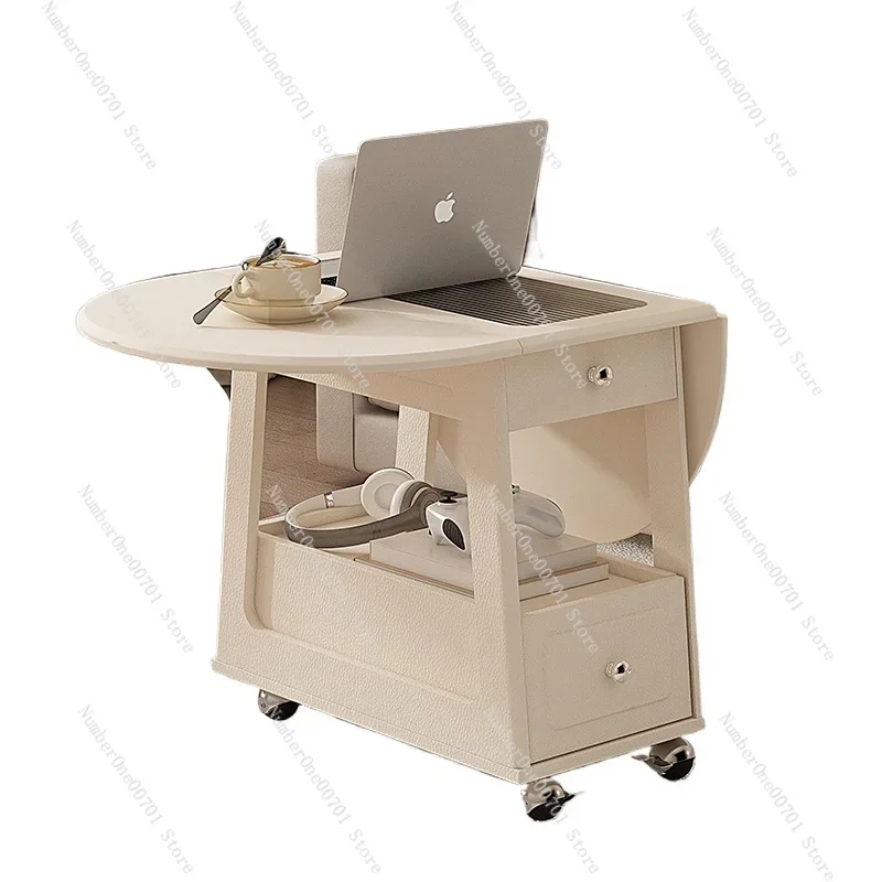 

Стильный журнальный столик Овальный рабочий стол из закаленного стекла Enf Grade Многослойный дизайн из цельного дерева Sense