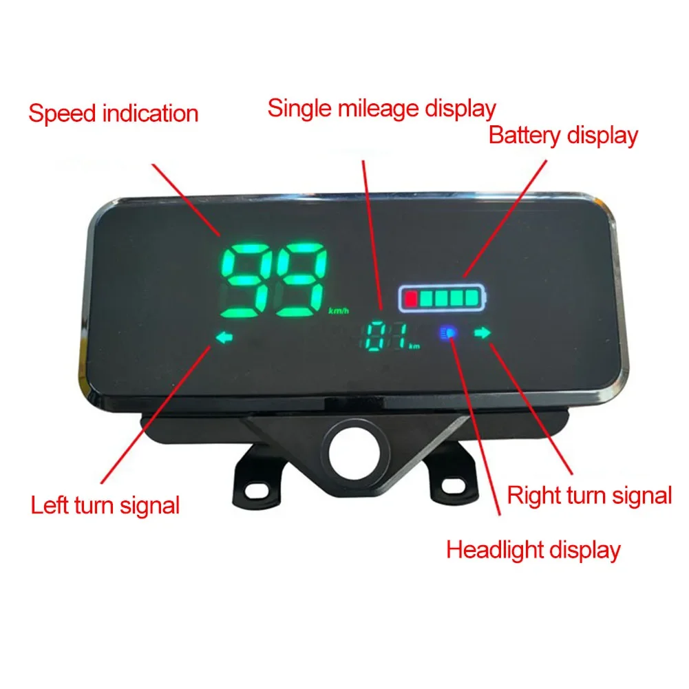 Motor Controller Display 48V-72V Colorfull LCD Display Meter Control Panel Replacement For E-Bike Electric Accessories 6PIN Muti