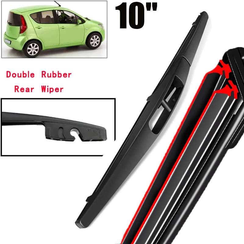 

Car Wiper 10" Rear Wiper Blade For Vauxhall Opel Agila B 2007 - 2014 Windshield Windscreen Tailgate Window Car Rain Brush