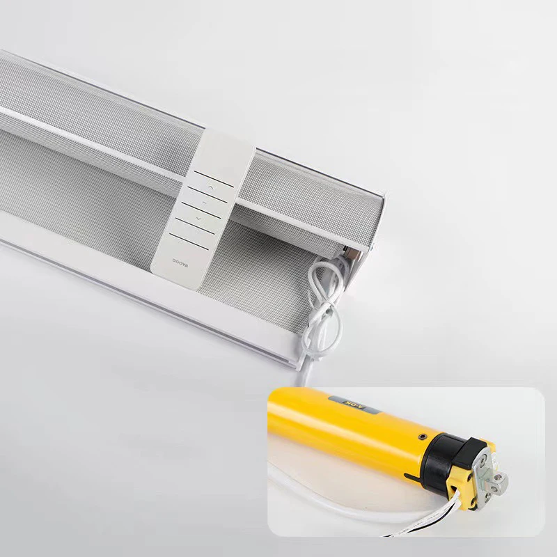 Hotel Office Electric Sunshade Tuya Voice Charging Remote Control Curtain Smart Electric Curtain Roller Blind