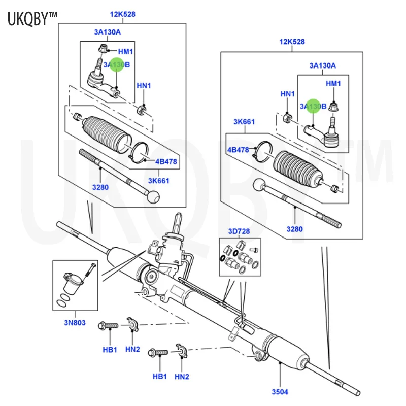 La nd Ro v er Sp or t Ra ng e Ro ve r 2010-2013 QJB500070 End Spindle Connection