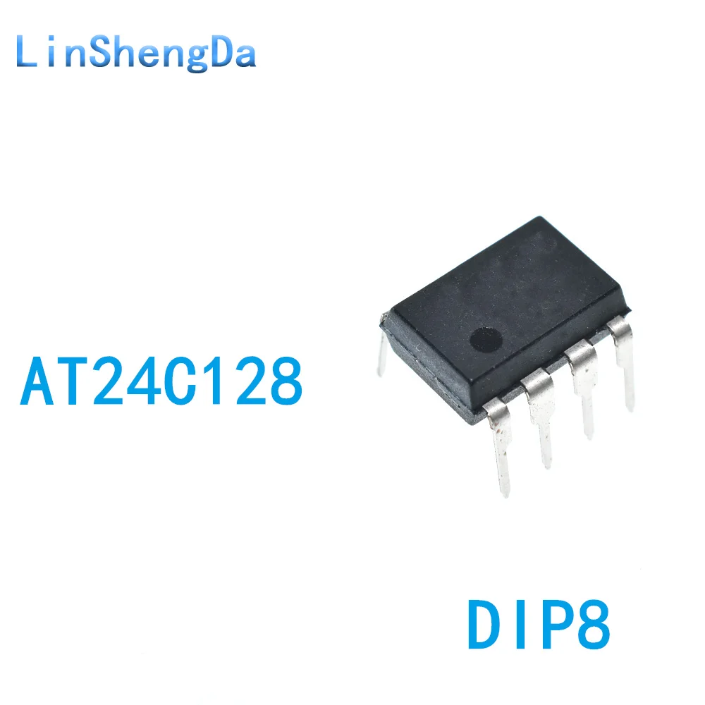 10PCS AT24C128 AT24C128B-PU 2DB 2DB1 inline DIP8 (B version)