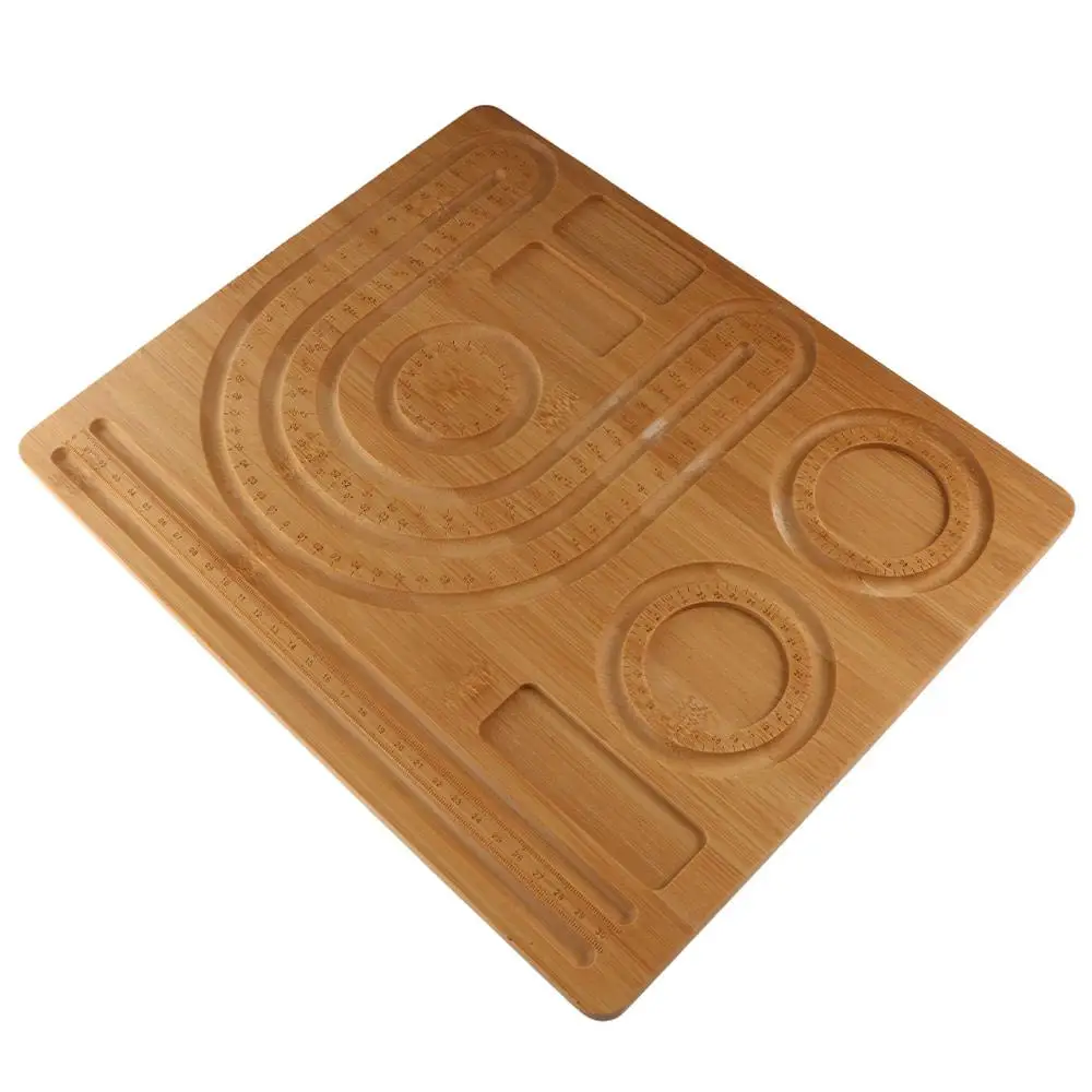 أنواع متعددة صينية صنع المجوهرات مع مقياس لوحة تصميم المجوهرات الصديقة للبيئة عرض أدوات ذاتية الصنع لوح الخرز الخشبي الحرف اليدوية #3