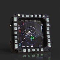 TFT Full Color Screen 600X600 DPI PC USB F16MFD Cockpit Flight Simulator MFD Meter for DCS Falcon BMS Flight Simulation Game