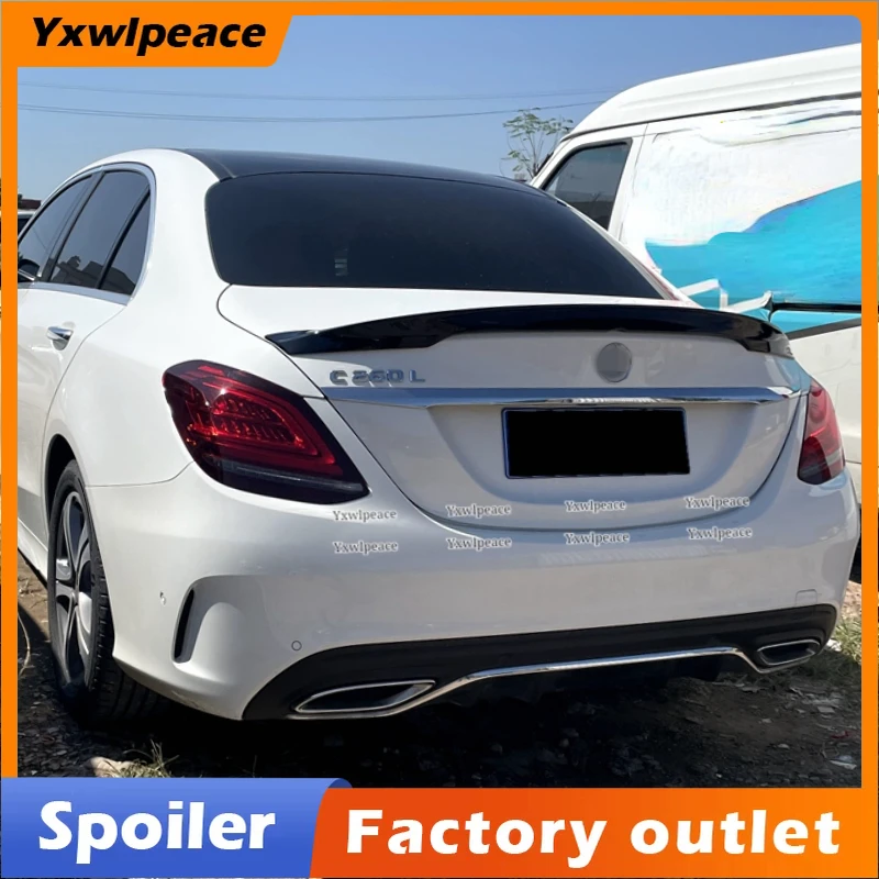 

For Mercedes W205 4Door 2015-2019 Spoiler C180 C200 C250 C300 C350 C400 C450 C220 Carlson Style ABS Rear Trunk Lip Spoiler