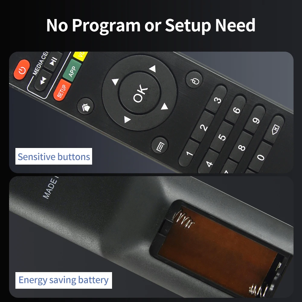 X96 Mini Replaced Universal Android TV Box Remote Control,for MXQ Pro 4K,T95M,T95N,T95X,MX9,H96,H96 Pro+ Android TV Box,KODI Box