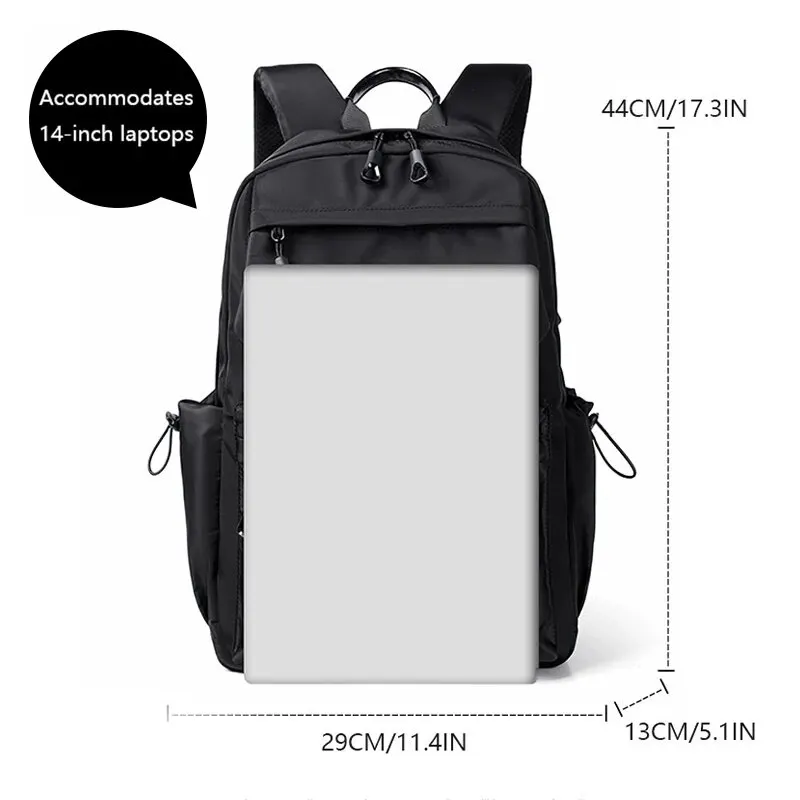 Een 14-Inch Heren Rugzak Multifunctionele Usb Opladen Grote Capaciteit Student Schooltas Vrije Tijd Laptop Tas