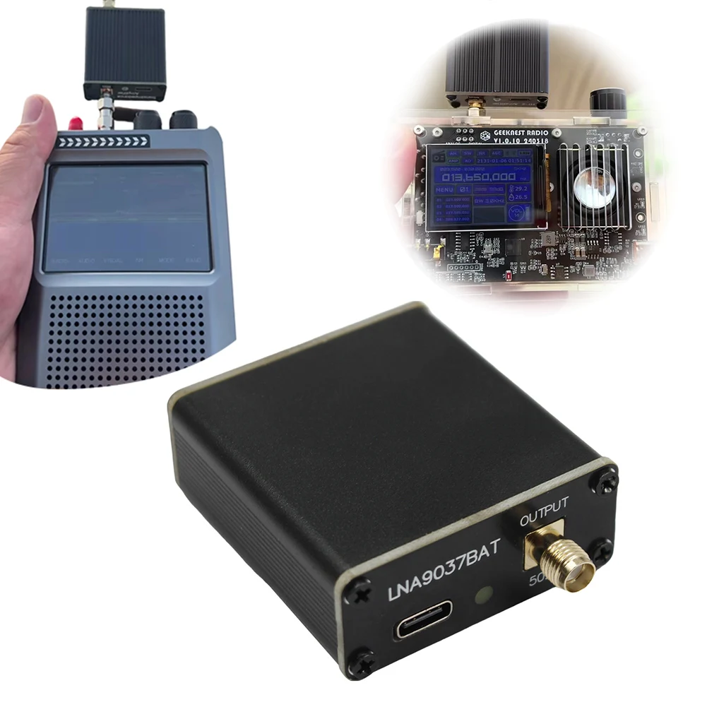 Modulo LNA a banda intera da 10k-6GHz Modulo amplificatore RF ad alto guadagno da 20 dB con connettore femmina SMA per radio definita dal software e RF (SDR)