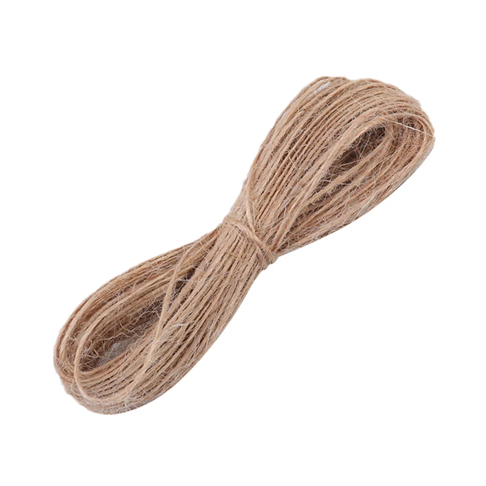 

Retro Decor Jute Rope Natural Twine Ribbon Thick Cord for Crafts Light Brown Binding