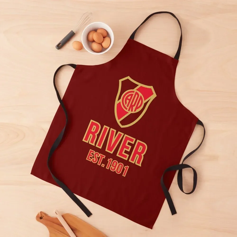 

River Plate Gold Apron Cooking Clothes for home useful pieces barber uniform kitchen clothes Apron