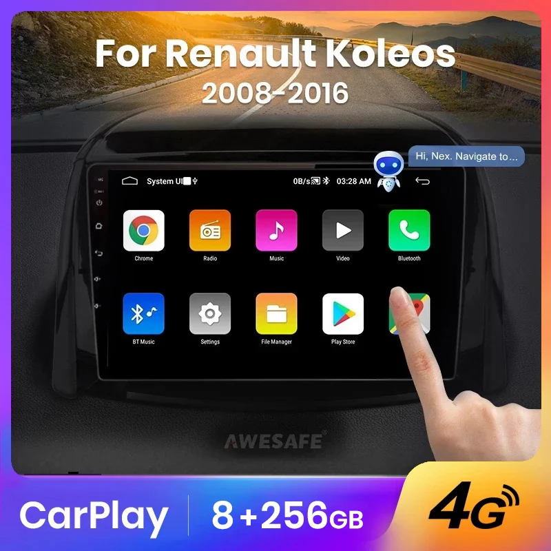 AWESAFE Wireless CarPlay Autoradio for Renault Koleos 2008 - 2016   Car Radio Multimedia Player Android Auto Stereo GPS