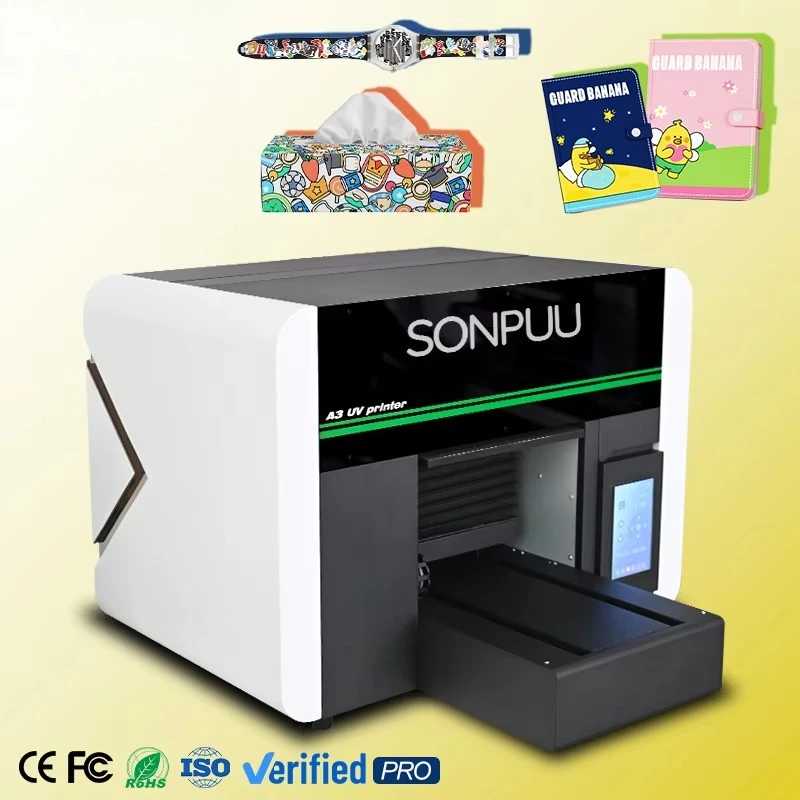Factory Sale A3 Size UV Inkjet Printer XP600 Print Head for Printing Wood Metal Acrylic Glass Plastic Flatbed UV Printer