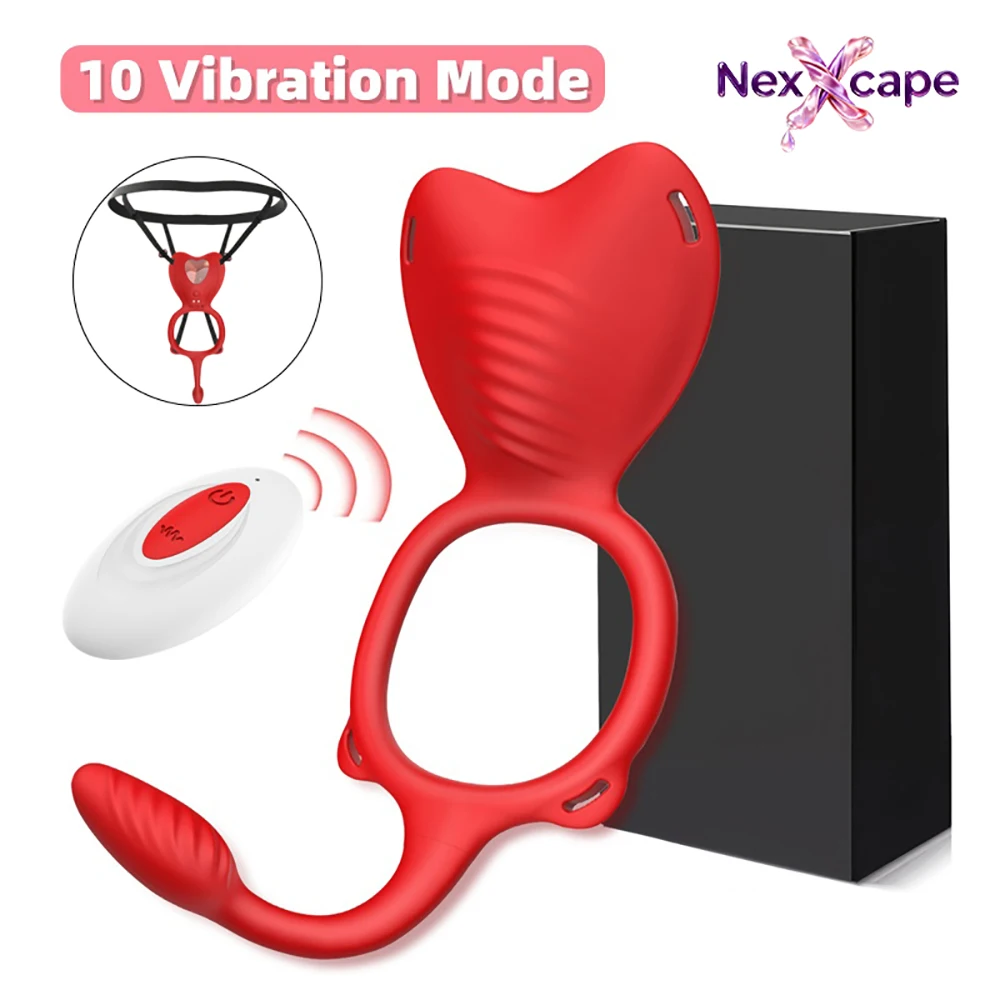 Wibrator do noszenia w majtkach i pierścień na penisa - Wiele trybów wibracji, stymulator łechtaczki, zabawki erotyczne dla par, dla kobiet