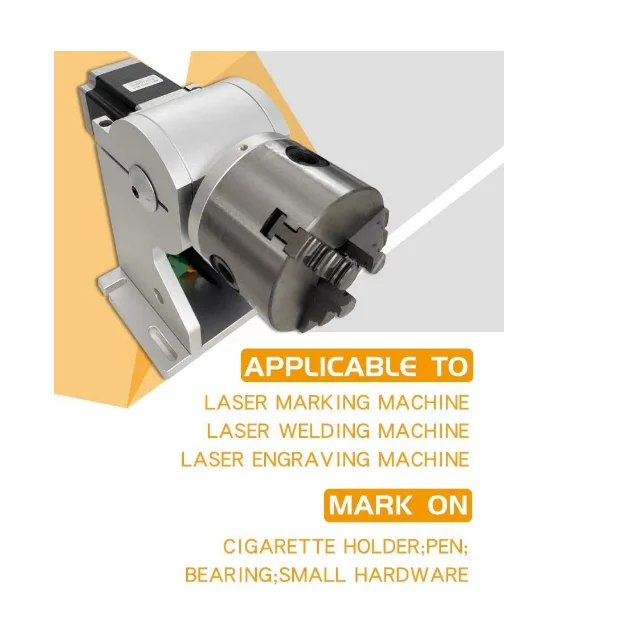 Three-Jaw Rotary Chuck Fiber Marking Machine Rotating Rotary Attachment