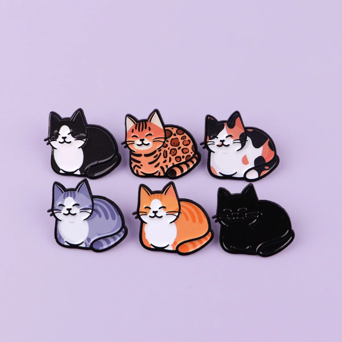 Cute Cats Enamel Pins Black Cat Brooches Kawaii Lapel Pins for Backpacks Badges for Cat Lovers Unique Gifts Cosplay Accessories view 4