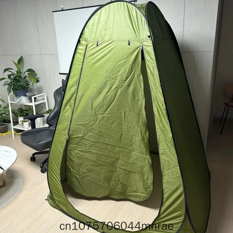 Portable Foldable Outdoor Shower Tent Thick Privacy Changing Room Mobile Toilet Single Layer Lightweight Camping Bath Tent Anti-