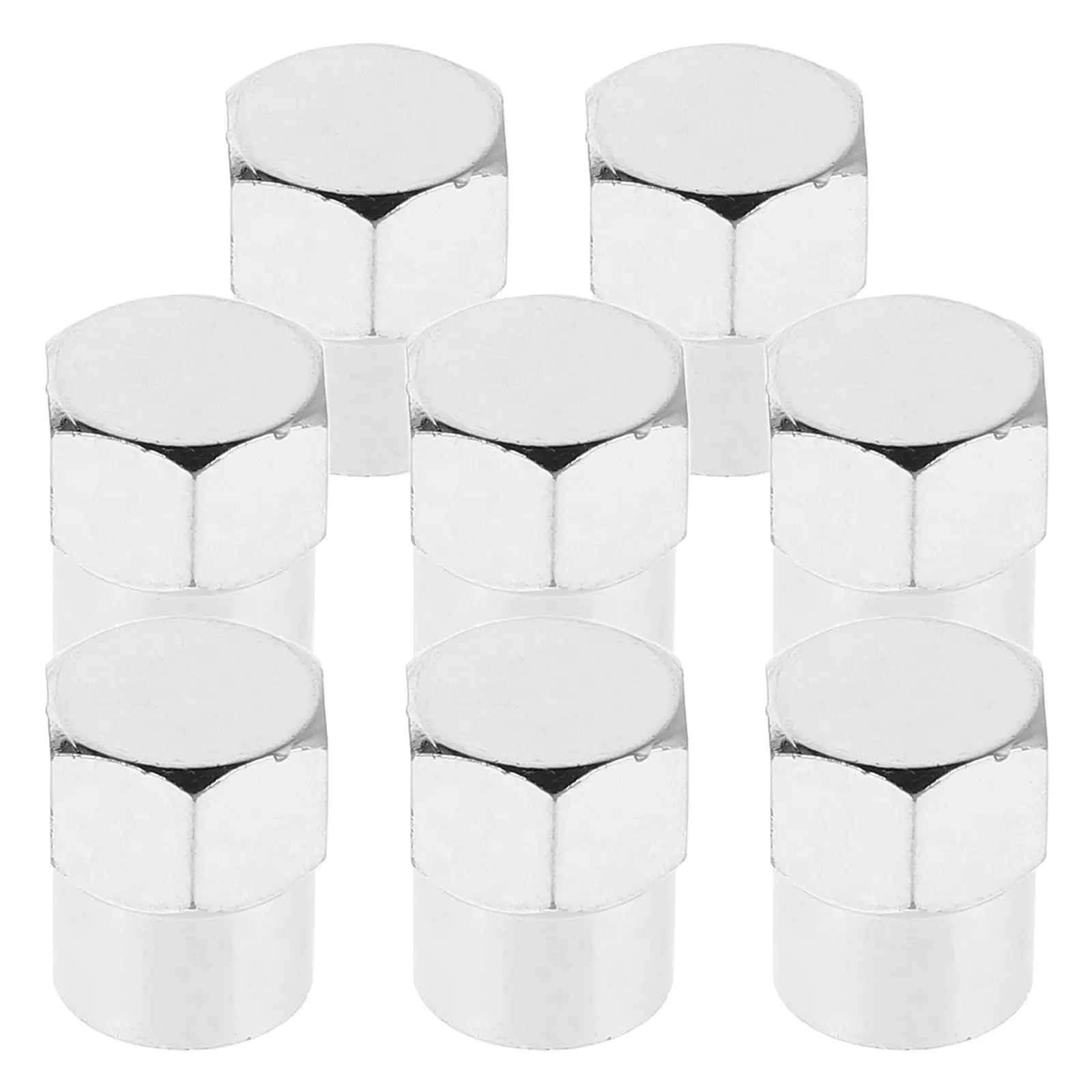 

8Pcs Plating Valve Mouth Hat Tire Air Cap Cover Sealing Ring Durable ABS Car Truck Motorcycle Bicycle